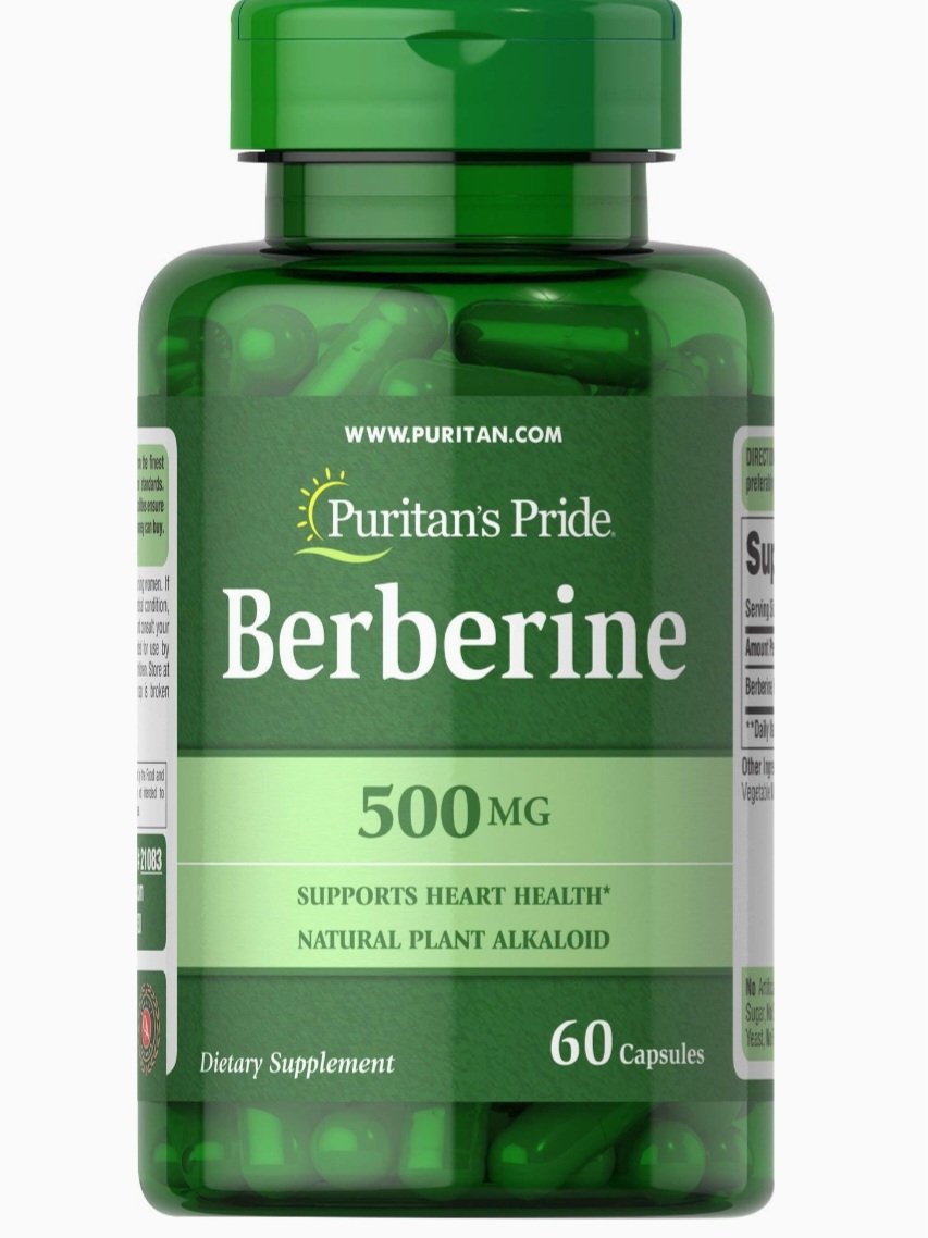 Puritans Pride - Berberina 500mg | 60 cápsulas 