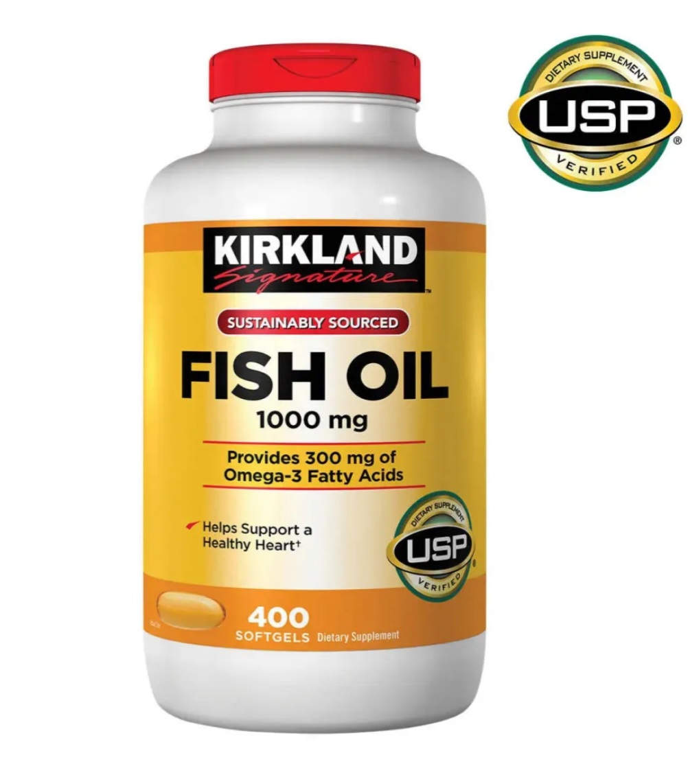 KIRKLAND - Fish Oil 1000mg | 400 cápsulas blandas 