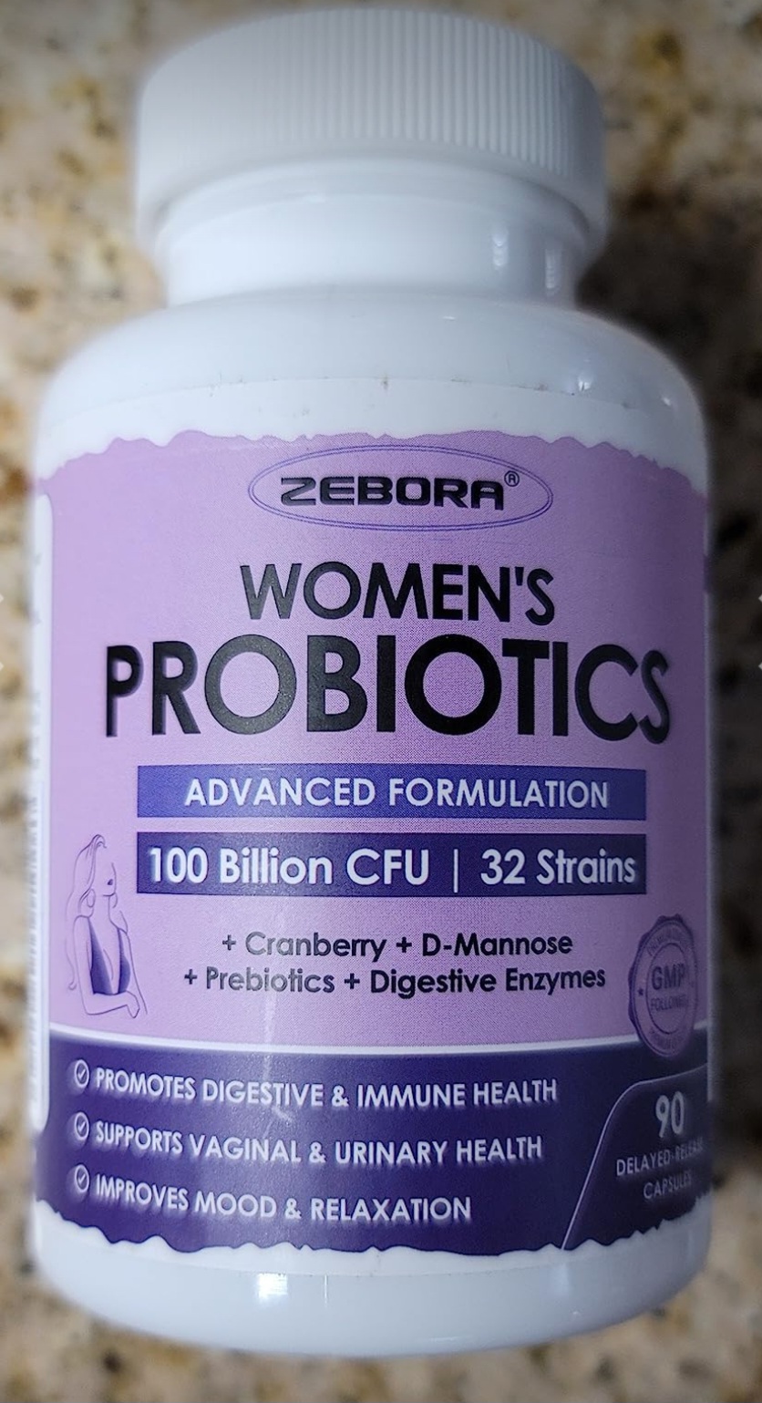 Zebora - Probióticos para mujeres | Salud digestiva con enzimas y probióticos 100mil millones | 90 capsulas