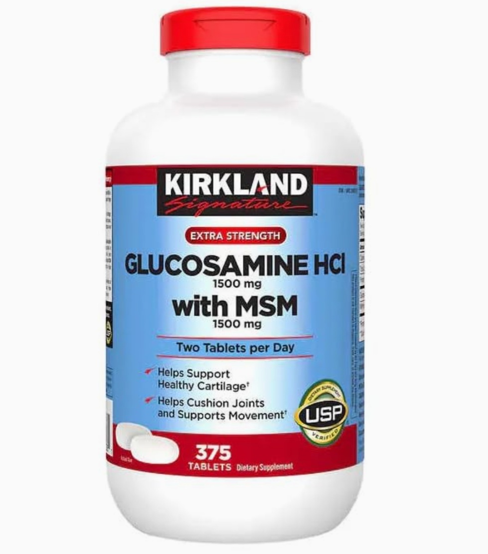 KIRKLAND Glucosamina HCL Extra Strength con MSM | 375 tabletas 