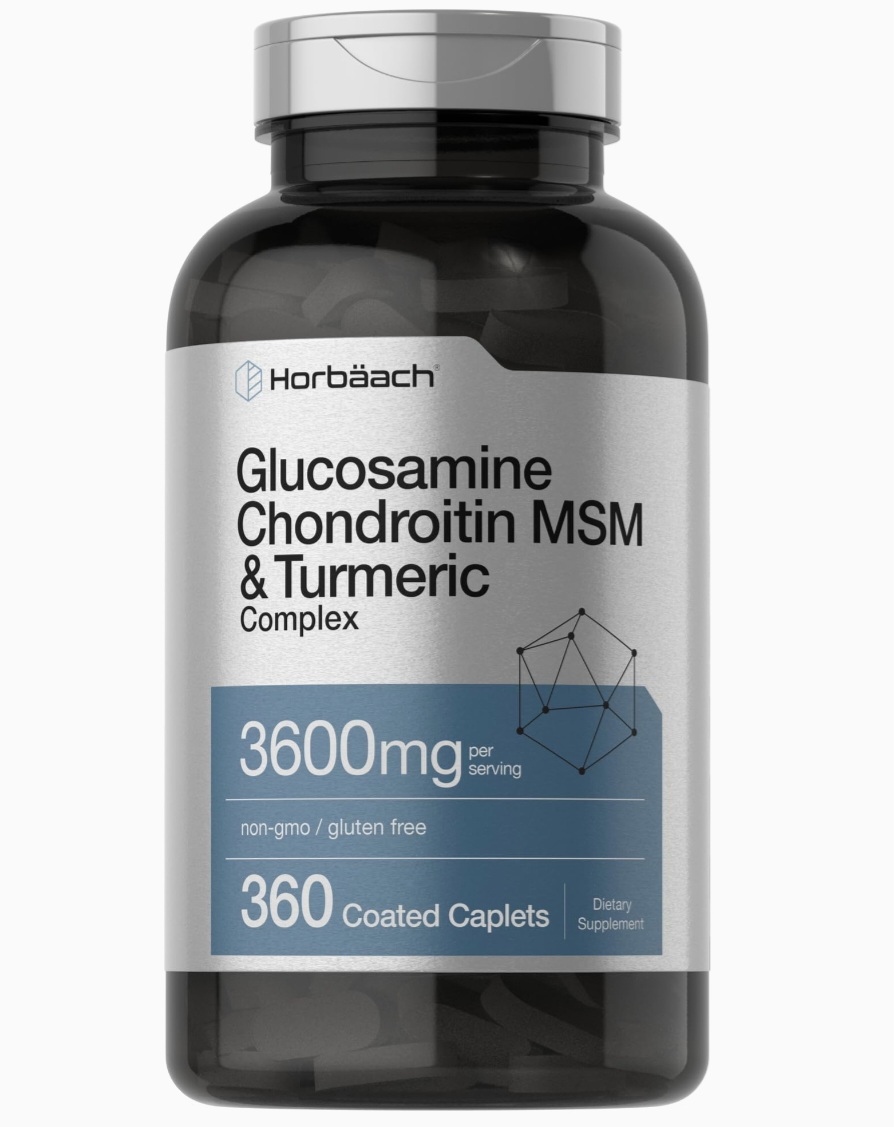 Horbaach  Glucosamina, Condriotina, MSM & Cúrcuma 3600mg  | 360 comprimidos 