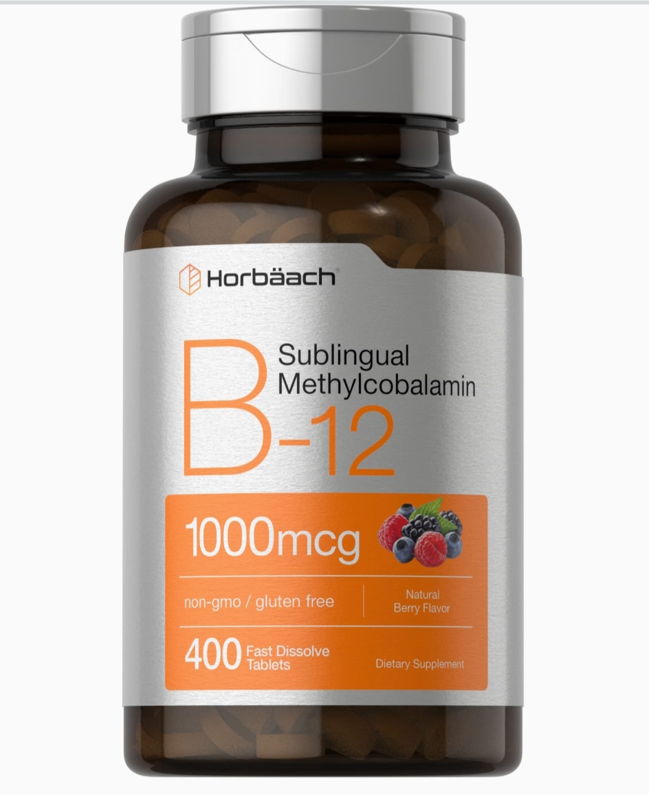 Horbaach  B12 sublingual 1000mcg | 400 tabletas 