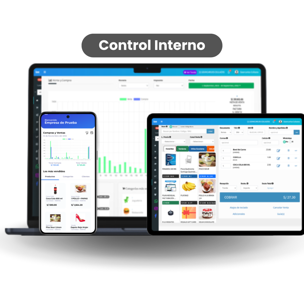 Nota de Venta, Control de Inventario y Punto de venta - Plan Mensual