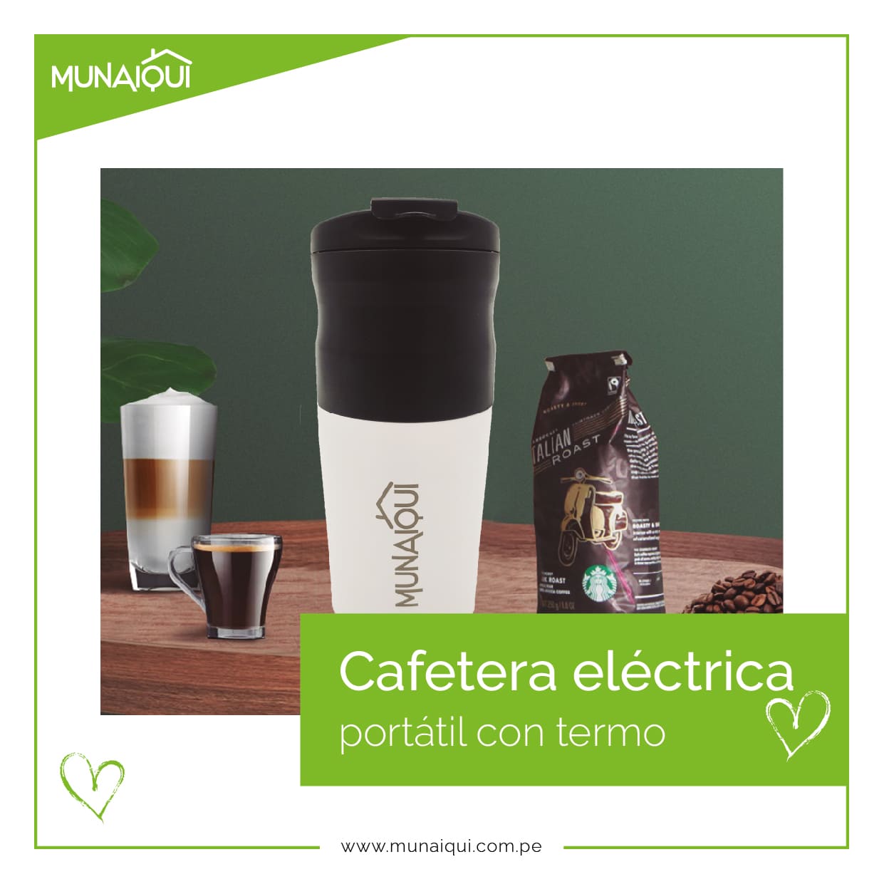 CAFETERA ELÉCTRICA PORTÁTIL, KIT
