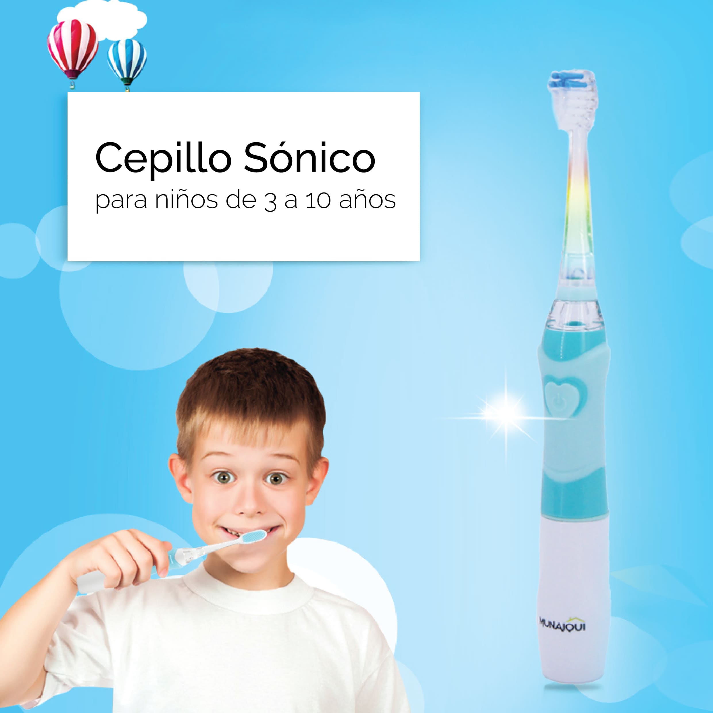 CEPILLO INFANTÍL CON VIBRACIONES SÓNICAS
