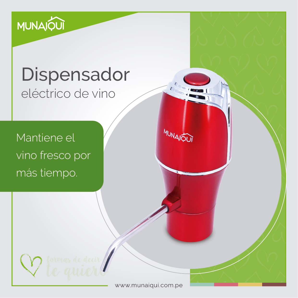 DISPENSADOR DE VINO, MODELO MUDE010110