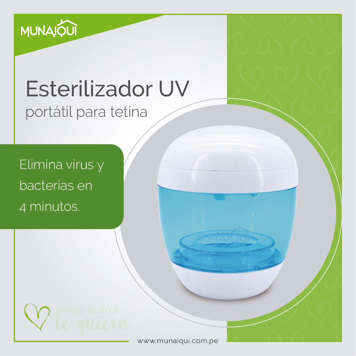 ESTERILIZADOR UV PORTATIL PARA BIBERONES Y CHUPONES