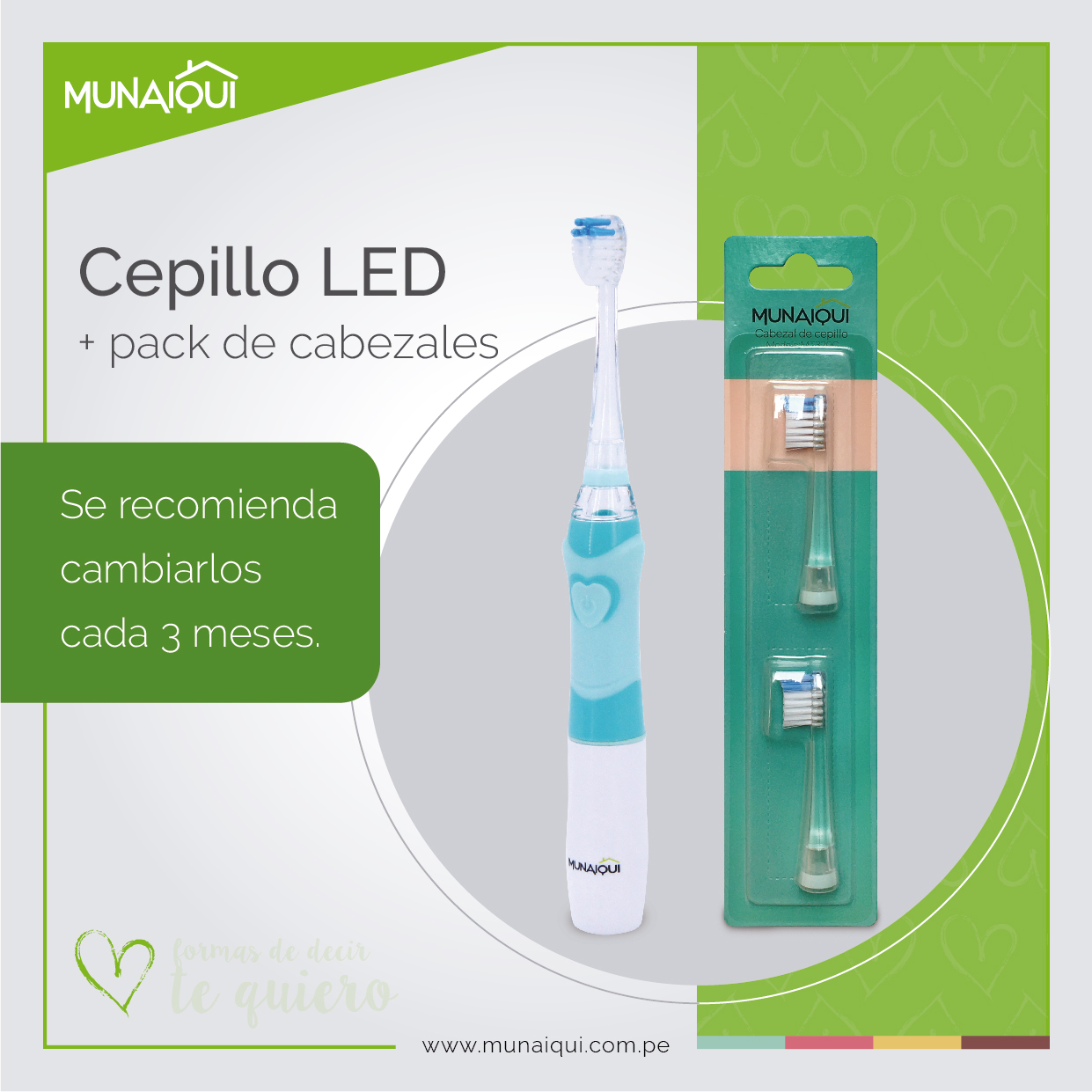 Pack cepillo niños luces LED