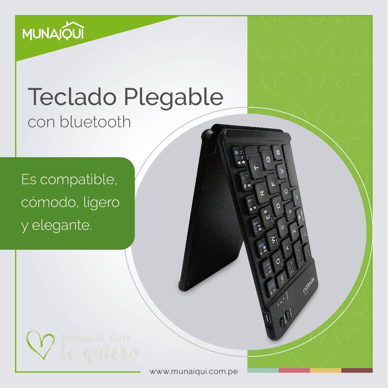 TECLADO PLEGABLE PARA DISPOSITIVOS CON BLUETOOTH