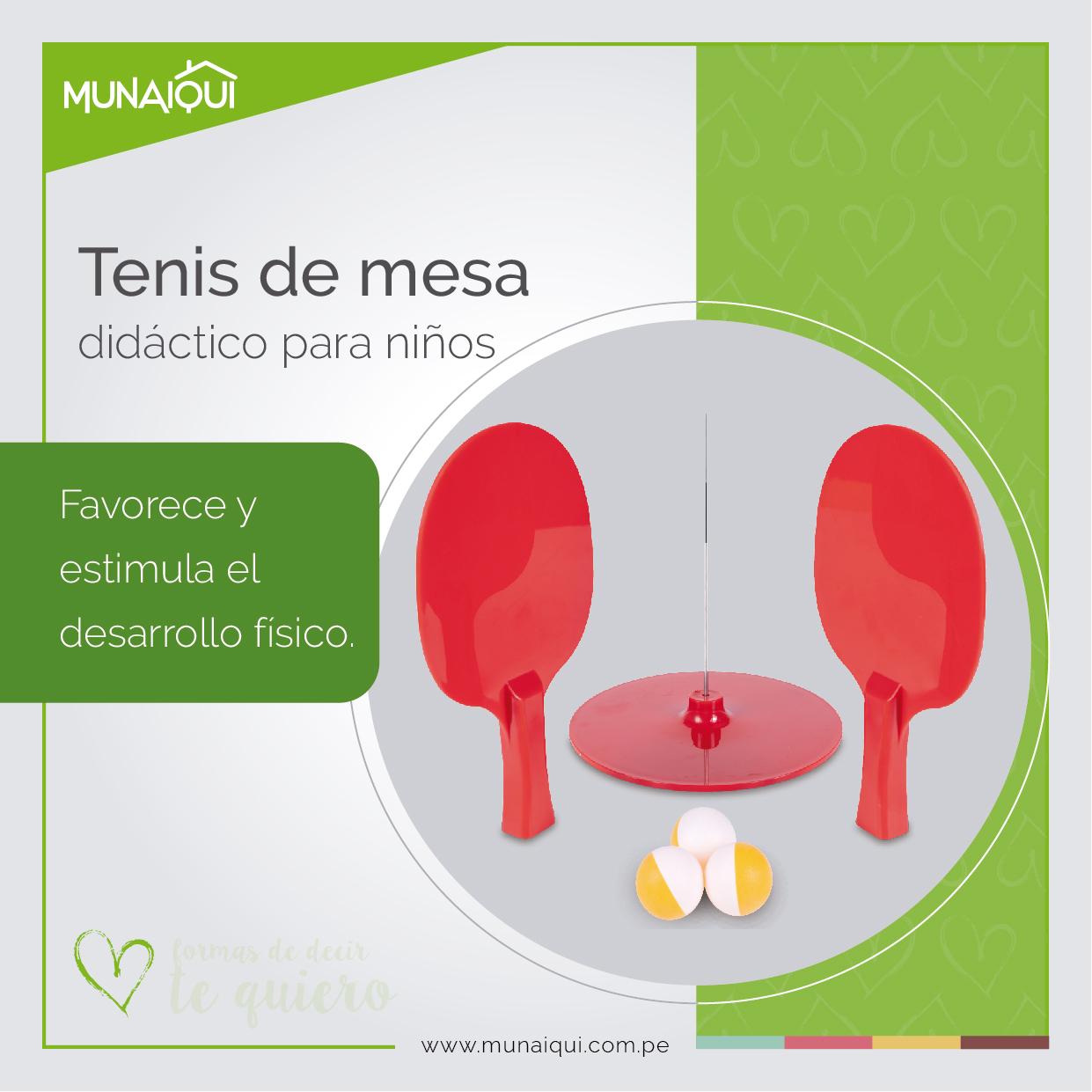 TENIS DE MESA DIDÁCTICO AIRE COLOR ROJO