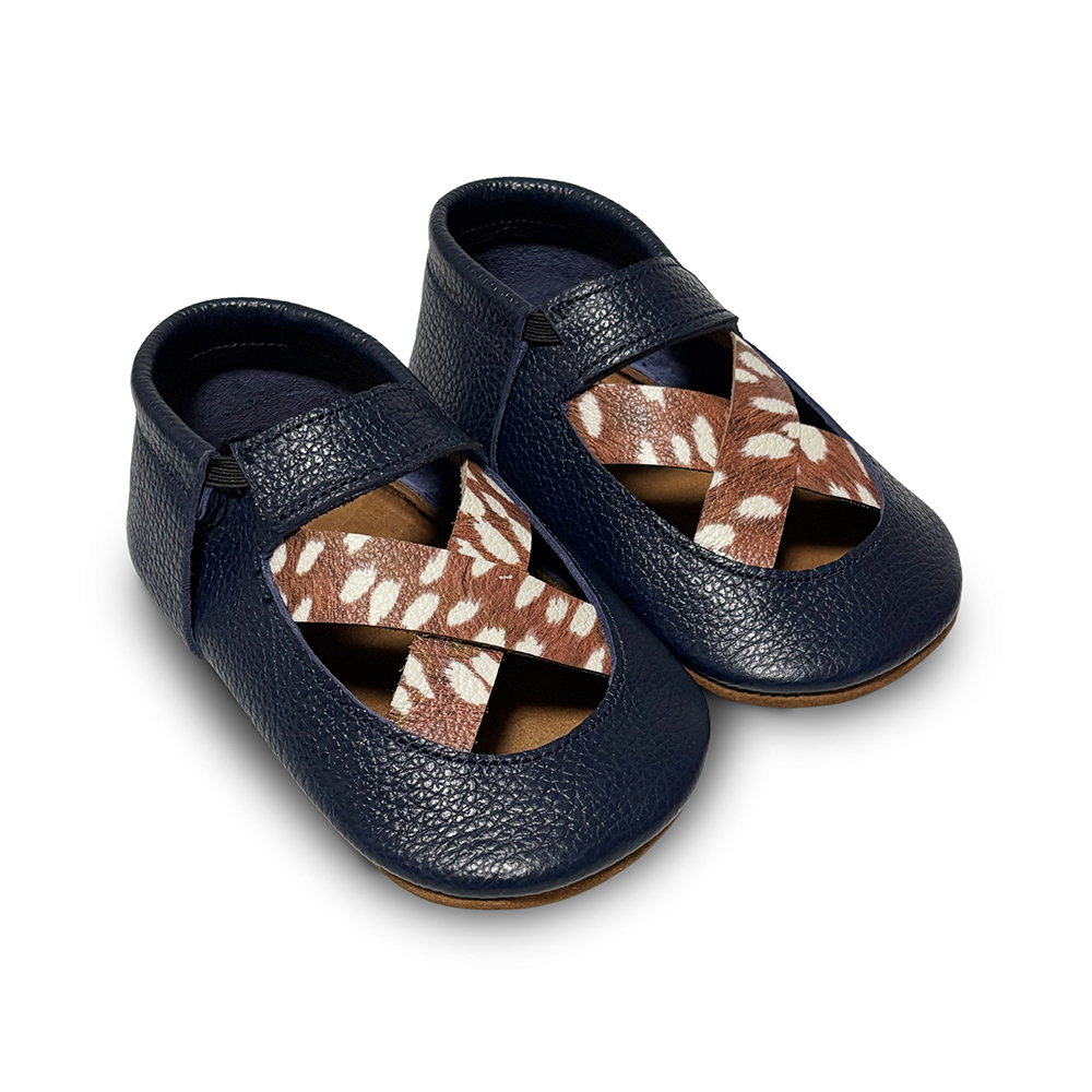 ZAPATOS MOCS DE CUERO MODELO ILLARI CERVATILLO PARA BEBÉS Y NIÑOS