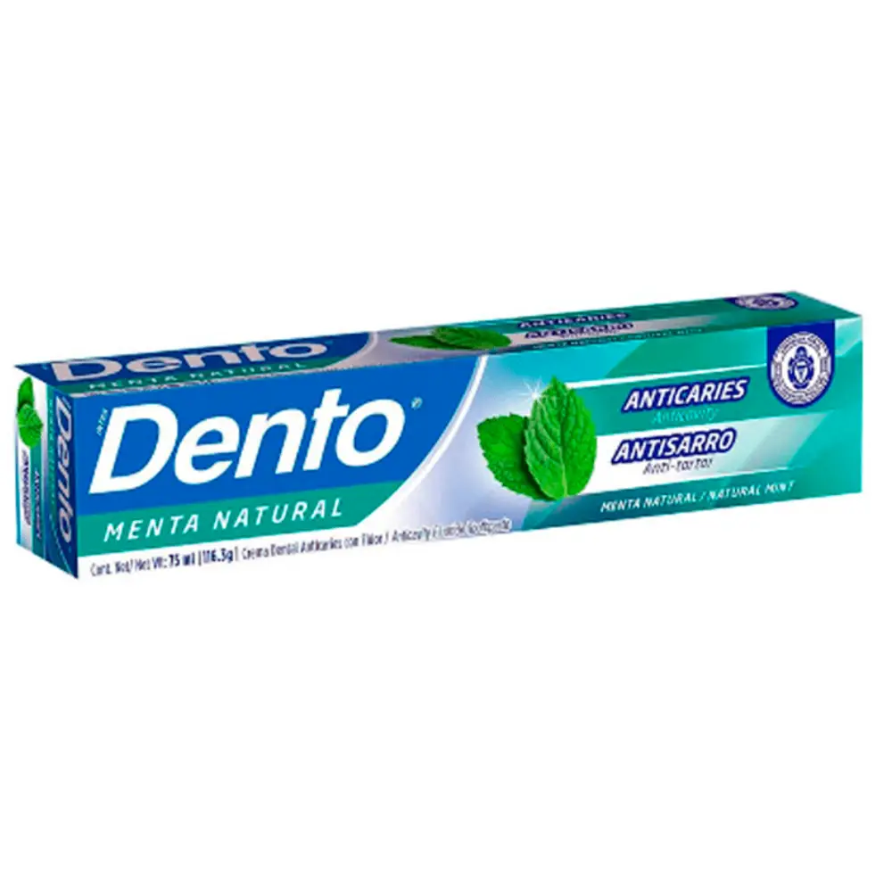 Dento Menta Natural - Anticaries Antisarro 80 gr