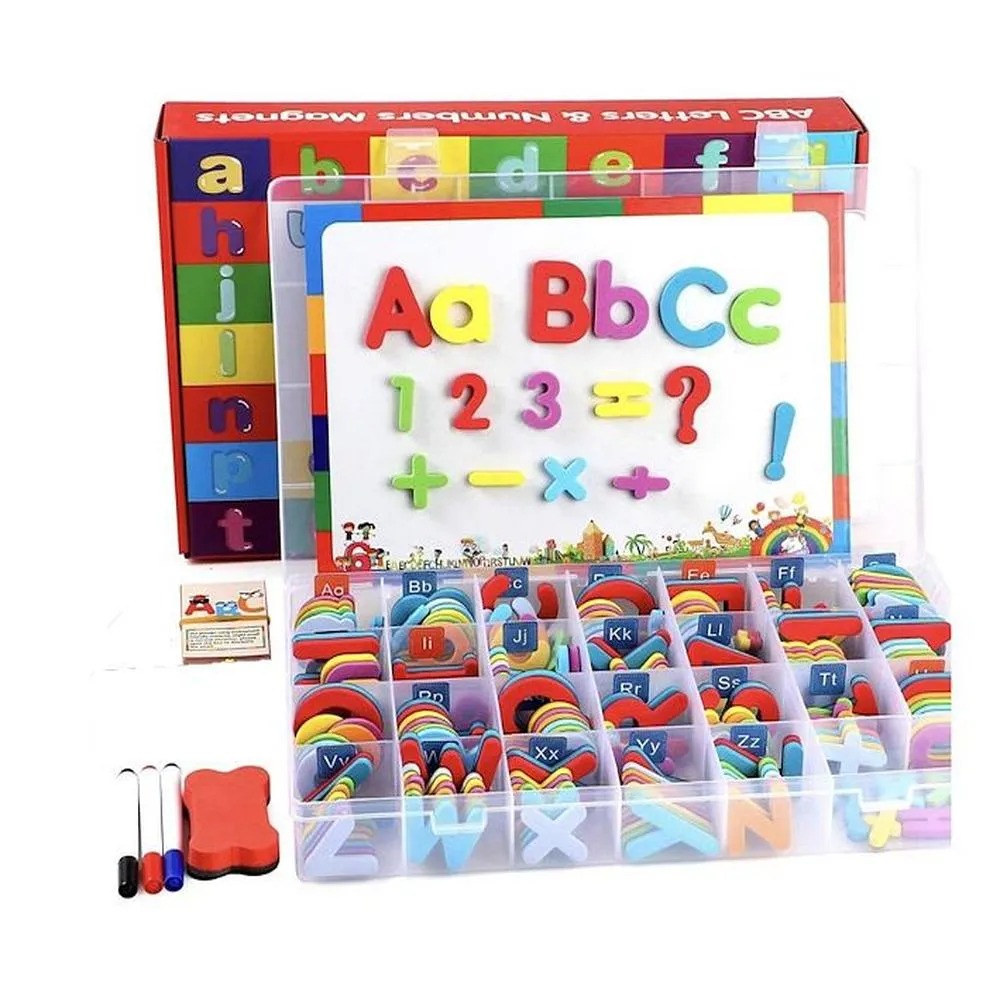 PIZARRA LETRAS Y NUMEROS MAGNETICOS DE GOMA EVA 315 PCS