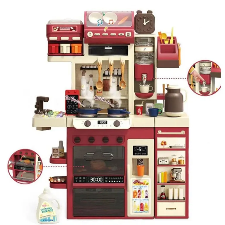 COCINA DE 71 PCS ROJO 122X87X28 CM