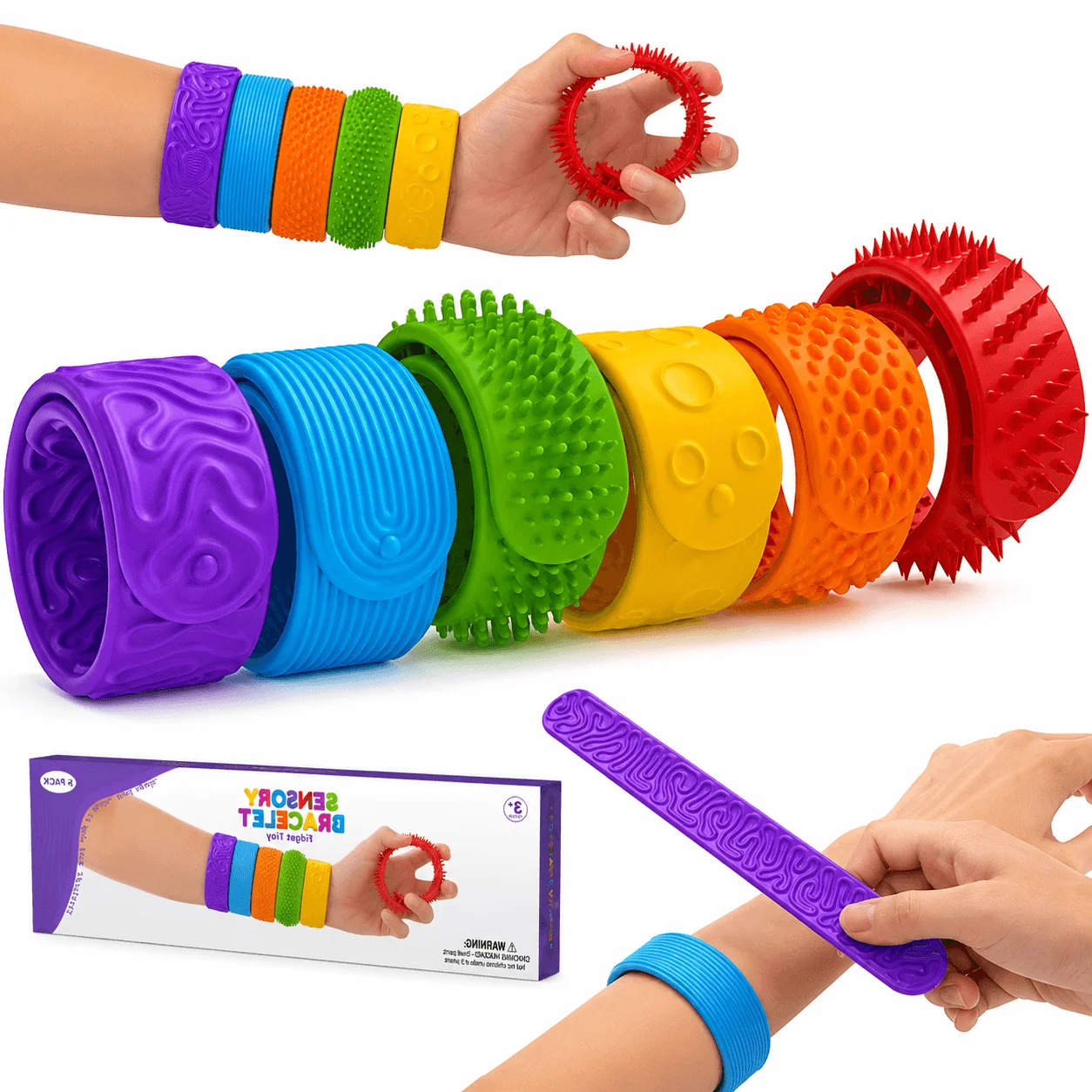 SET X6 DE BRAZALETES SENSORIALES