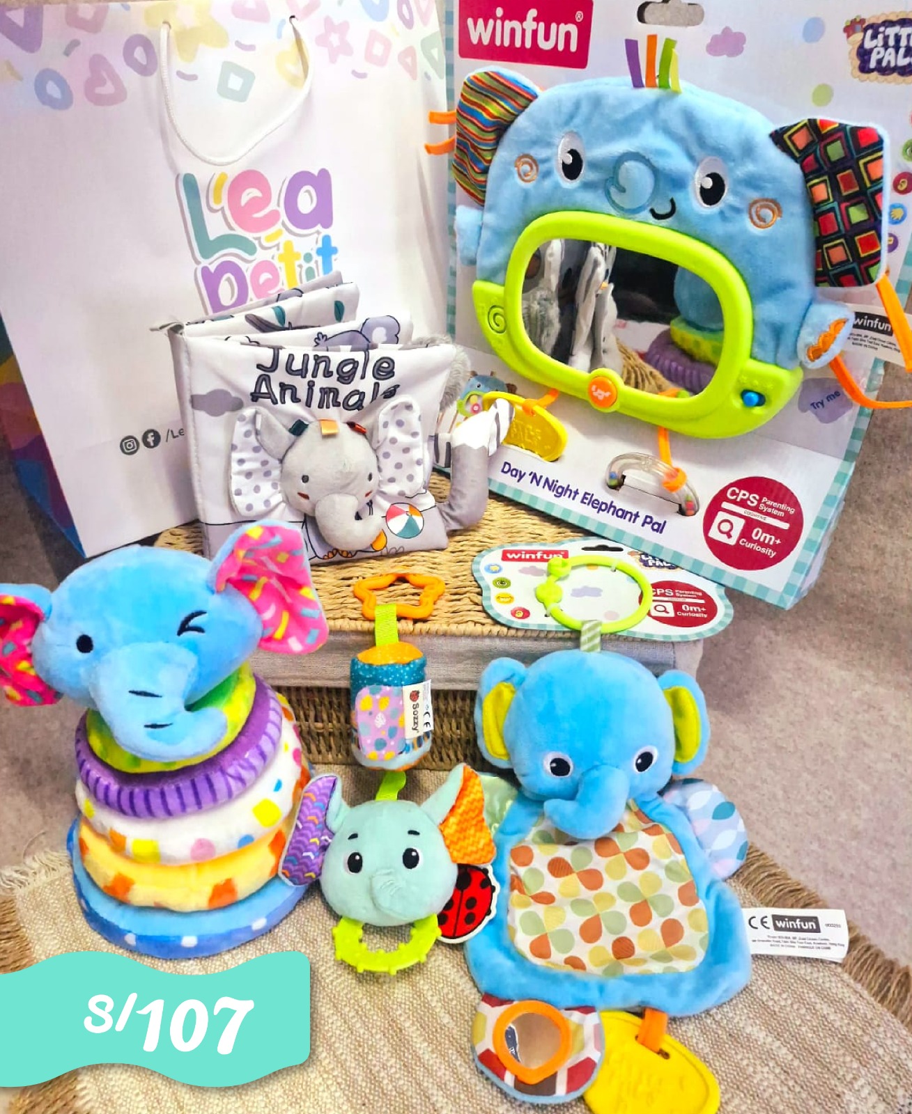 KIT DE ESTIMULACIÓN ELEFANTE 0 MESES A +