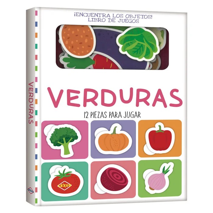 LIBRO DE JUEGOS ENCUENTRA OBJETOS VERDURAS 12 PCS
