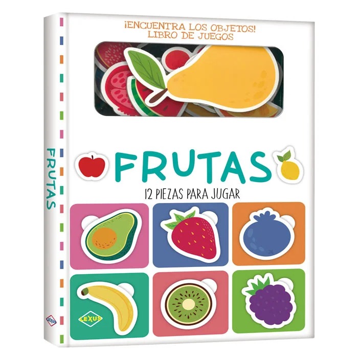 LIBRO DE JUEGOS ENCUENTRA OBJETOS FRUTAS 12 PCS