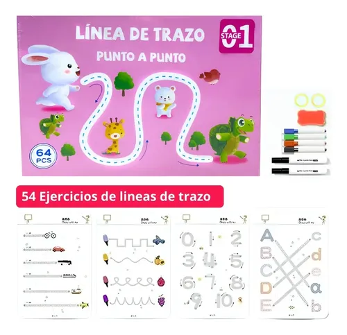 LIBRO DE TRAZOS 64 PCS ROSADO