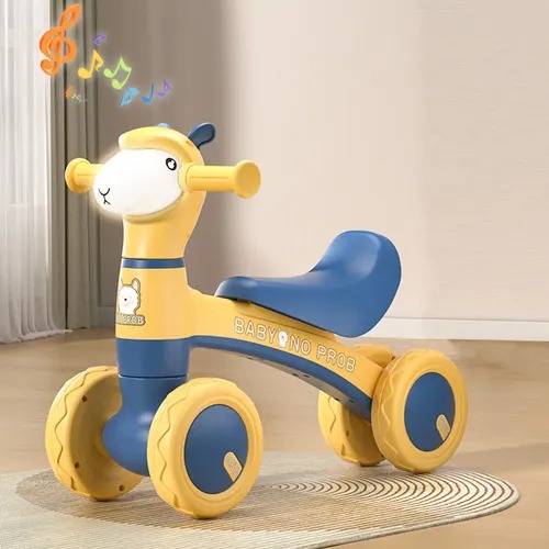 TRICICLO AMARILLO C AZUL LLAMITA