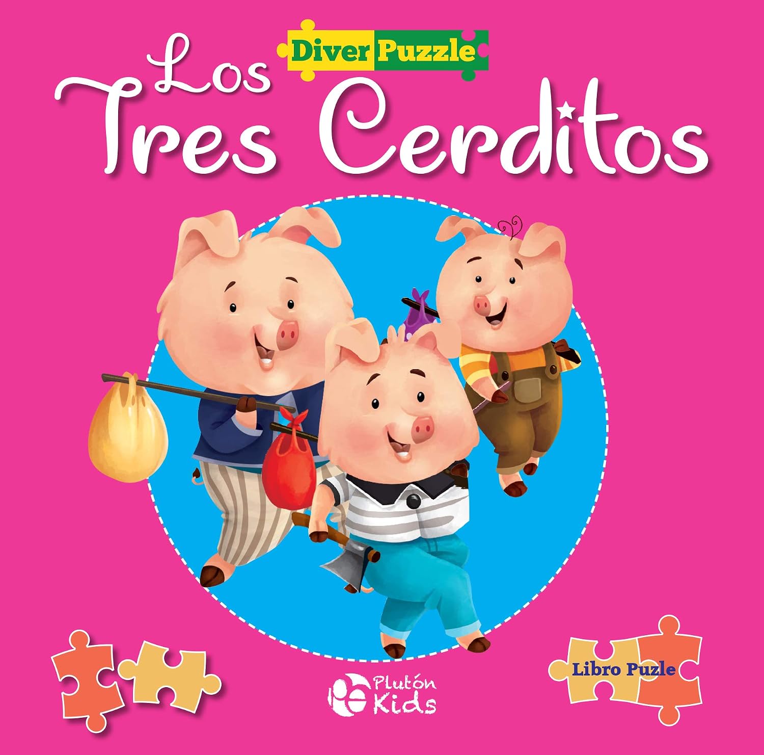 LIBRO DIVERPUZZLE LOS TRES CERDITOS