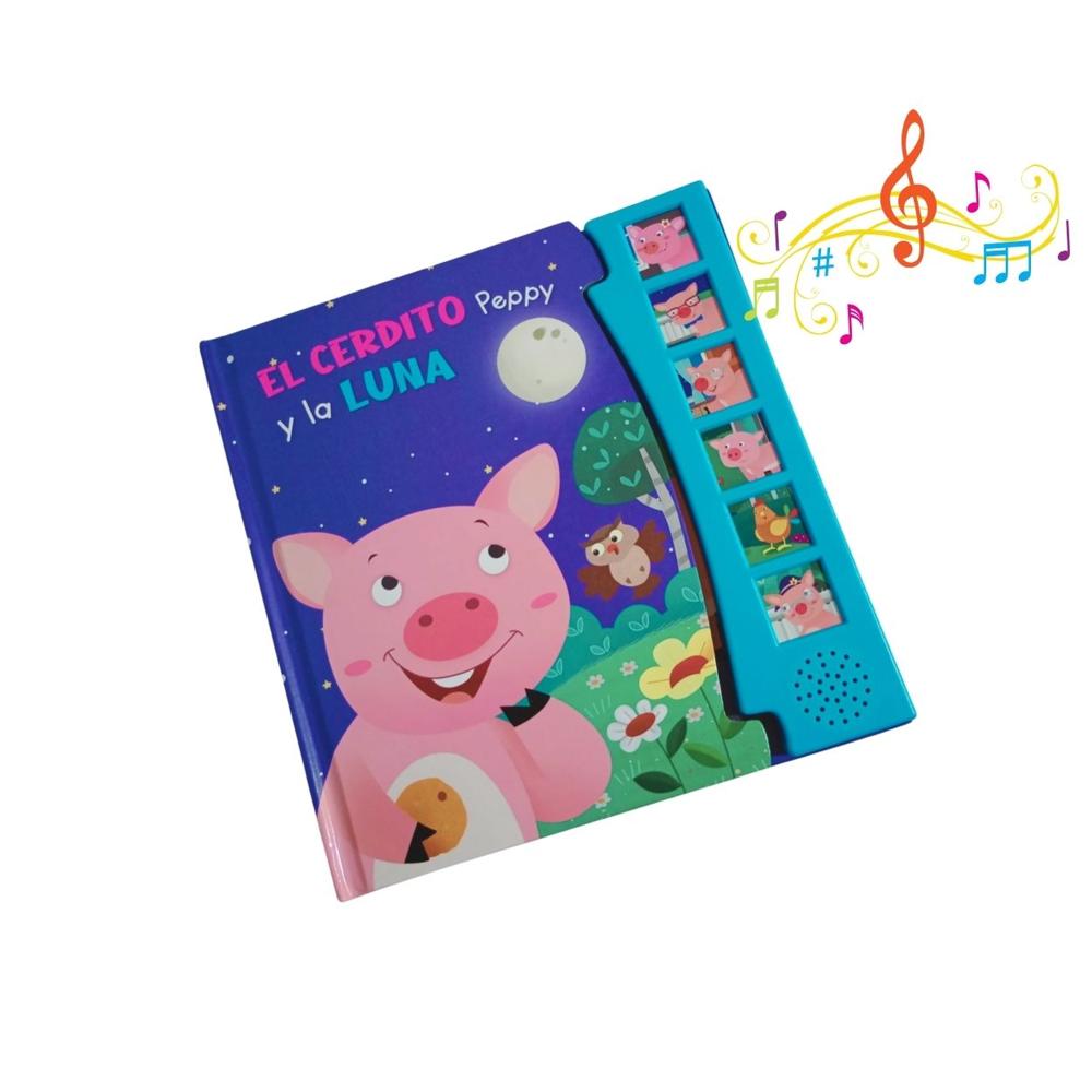 LIBRO MUSICAL EL CERDITO PEPPY Y LA LUNA CUENTA CUENTOS