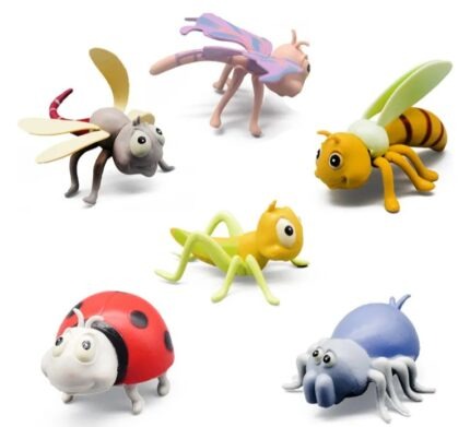 SET X6 ANIMALES INSECTO CARICATURA