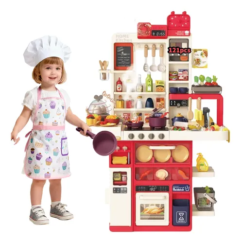 COCINA DE 121 PCS ROJO 103X26X68.5 CM