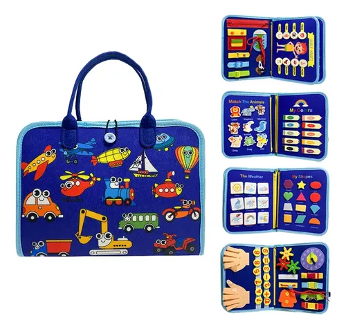 MALETA MONTESSORI TRANSPORTE AZUL
