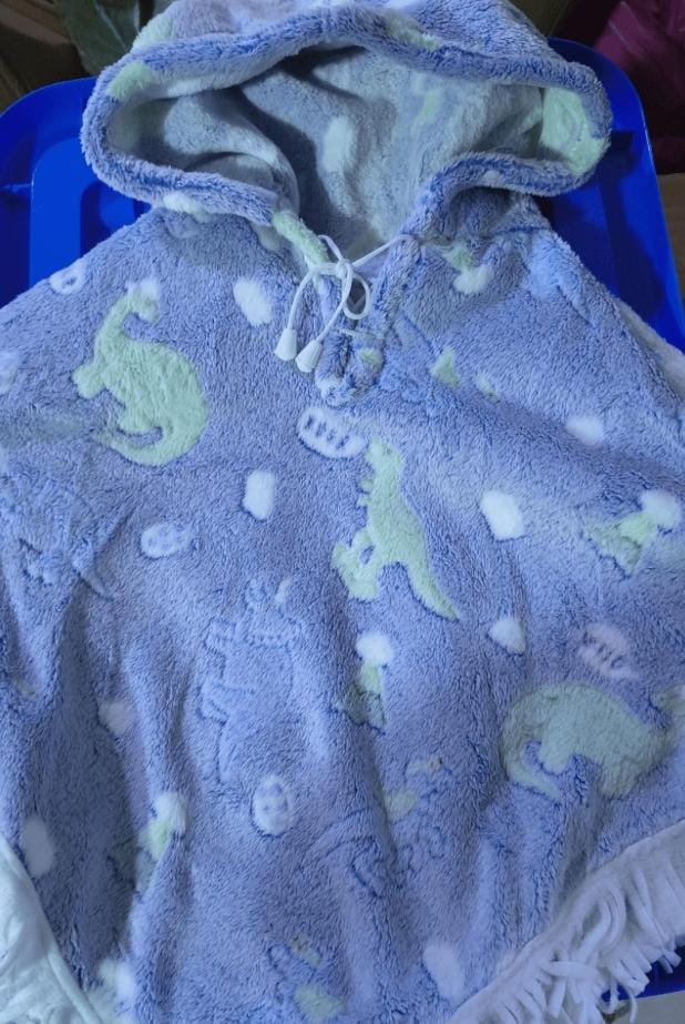 PONCHO LUMINOSOS AZUL