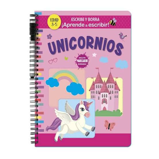 LIBRO ¡APRENDE A ESCRIBIR! UNICORNIOS