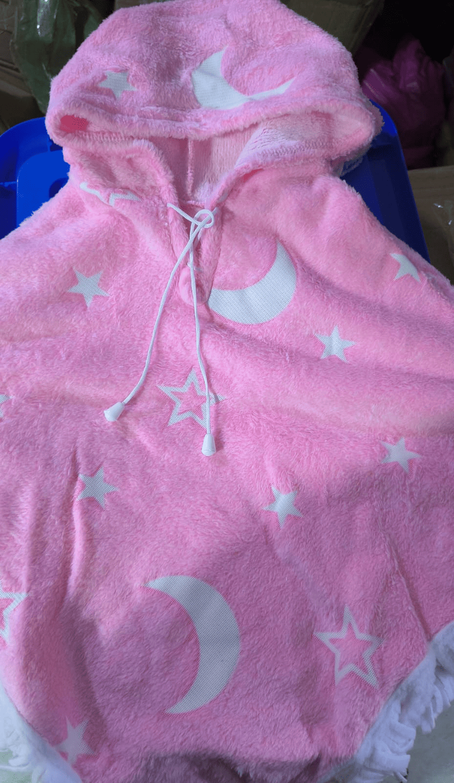 PONCHO LUMINOSO ROSADO