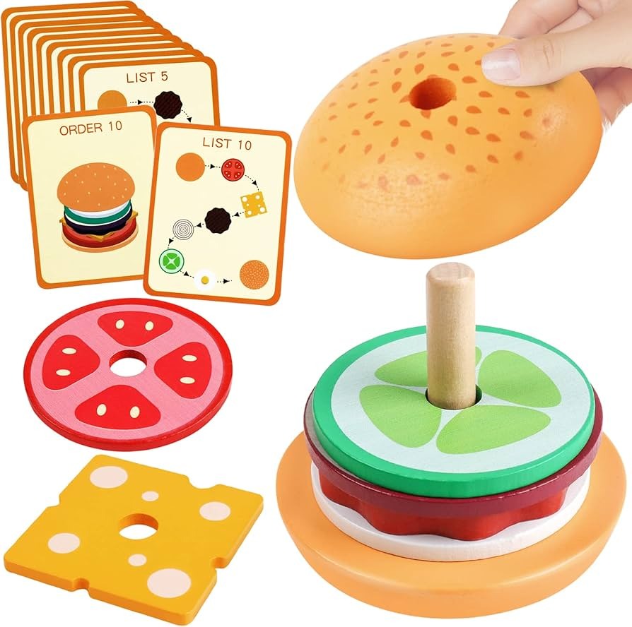 HAMBURGUESA DE MADERA C TARJETAS