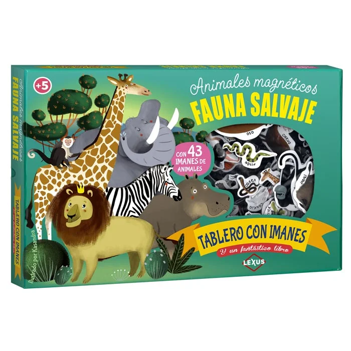 ANIMALES MAGNÉTICOS FAUNA SALVAJE TABLERO C IMANES