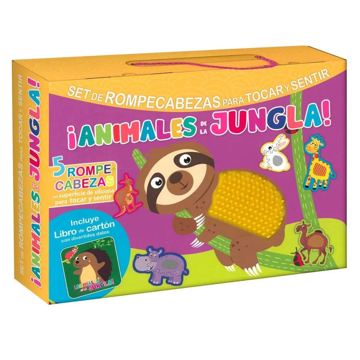 SET ROMPECABEZA C SILICONA ANIMALES JUNGLA