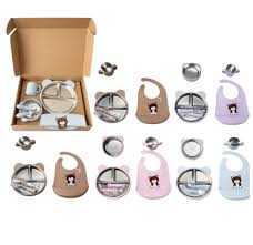 SET DE ALIMENTACION BEBE EN ACERO