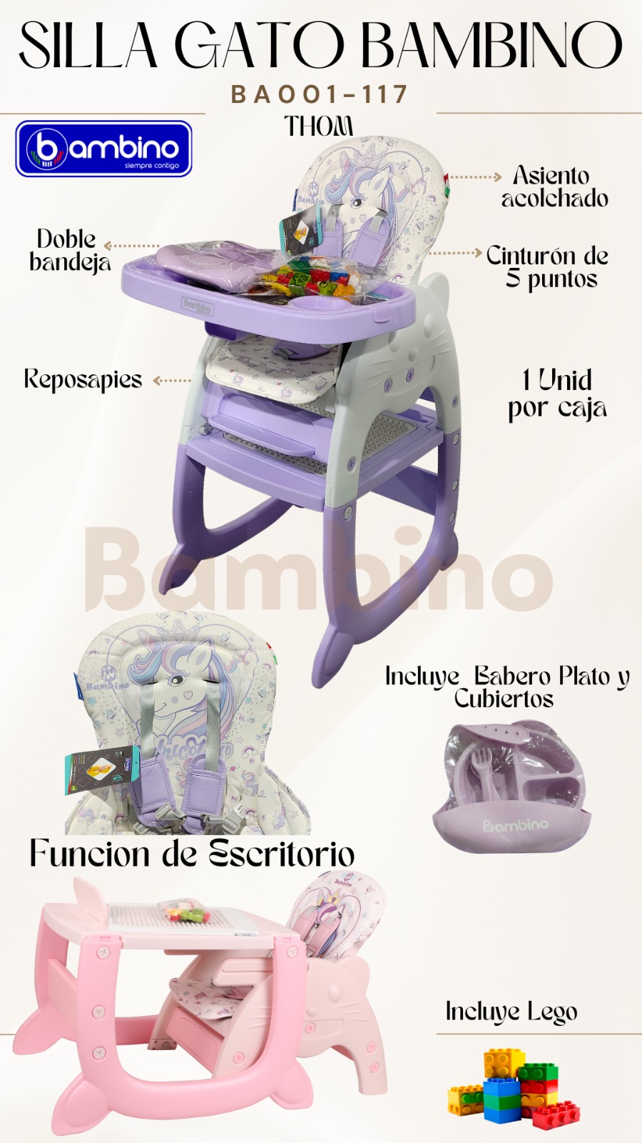 SILLA CONVERTIBLE GATITO BAMBINO