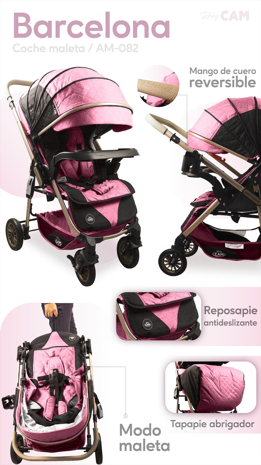 COCHE BARCELONA MALETA BABY CAM