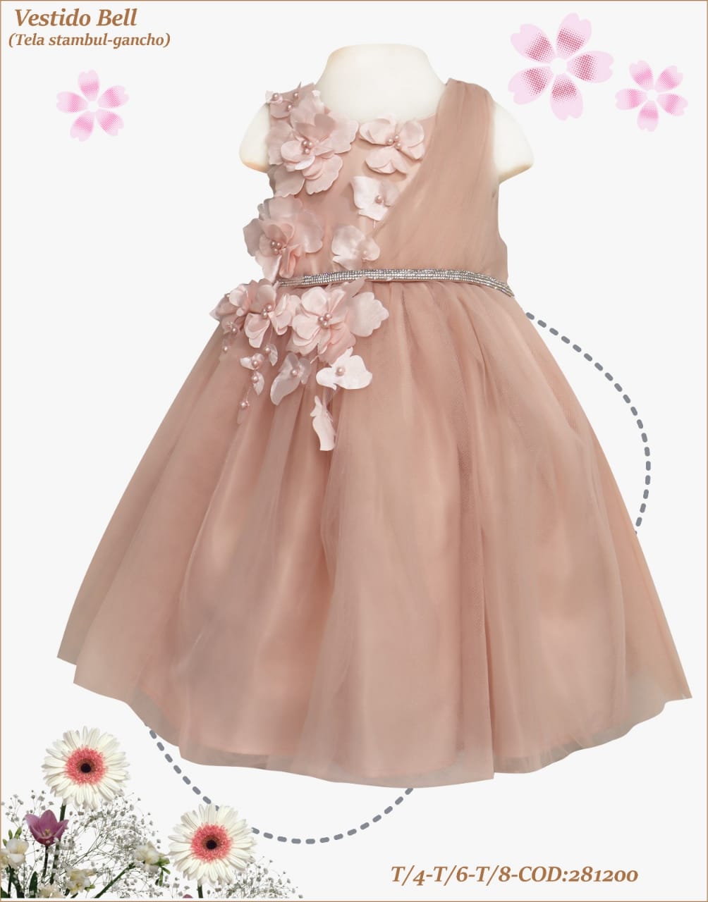 VESTIDO MARIPOSAS TALLA 4-6