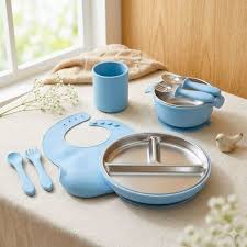 SET ALIMENTACION PARA BEBÉ- ACERO 