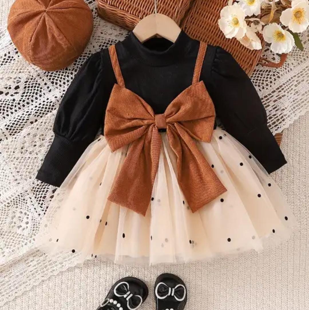 VESTIDO MOÑO DE 3M A 6M