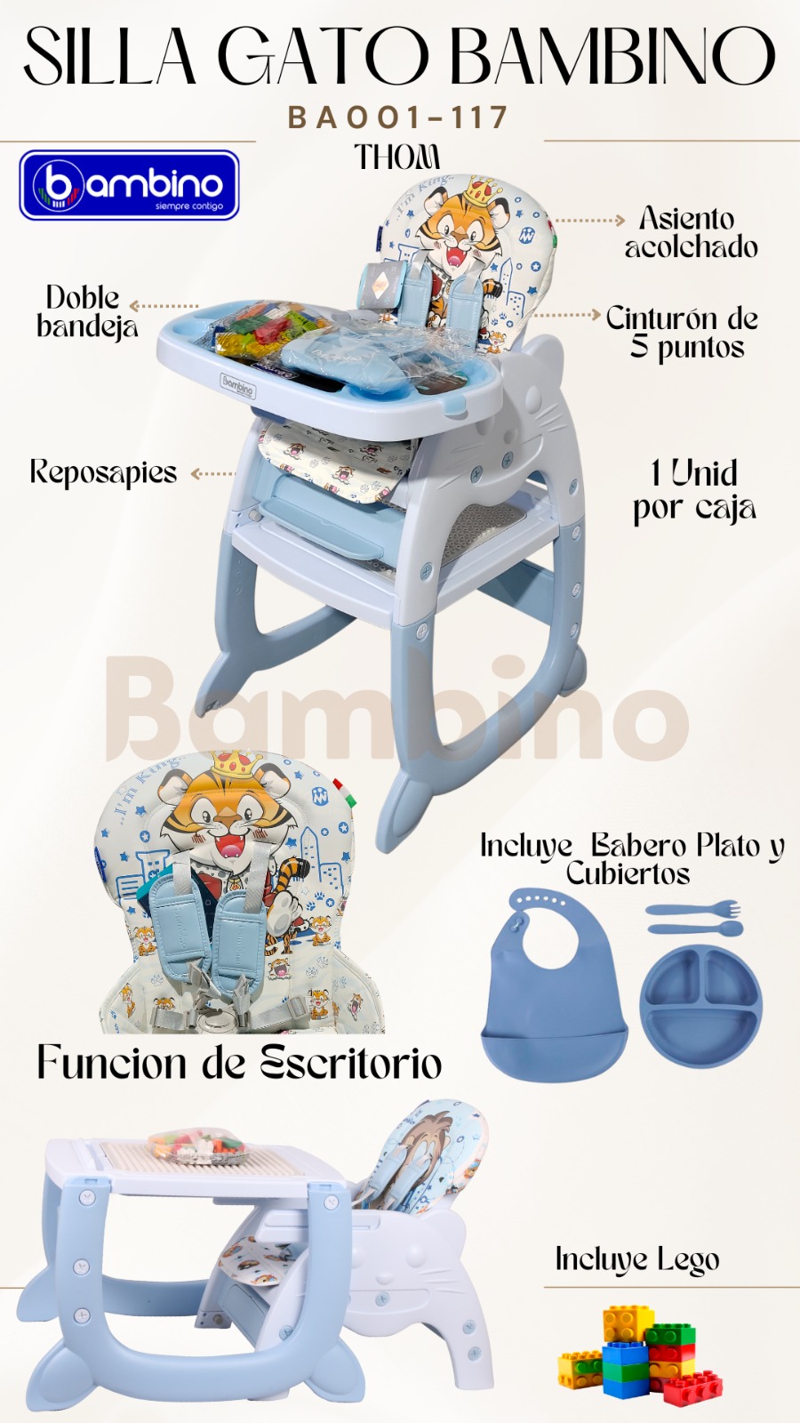 SILLA CONVERTIBLE GATITO BAMBINO