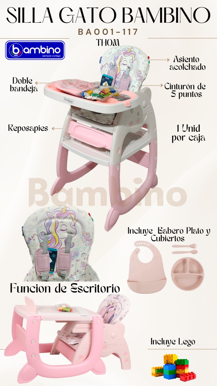 SILLA CONVERTIBLE GATITO BAMBINO