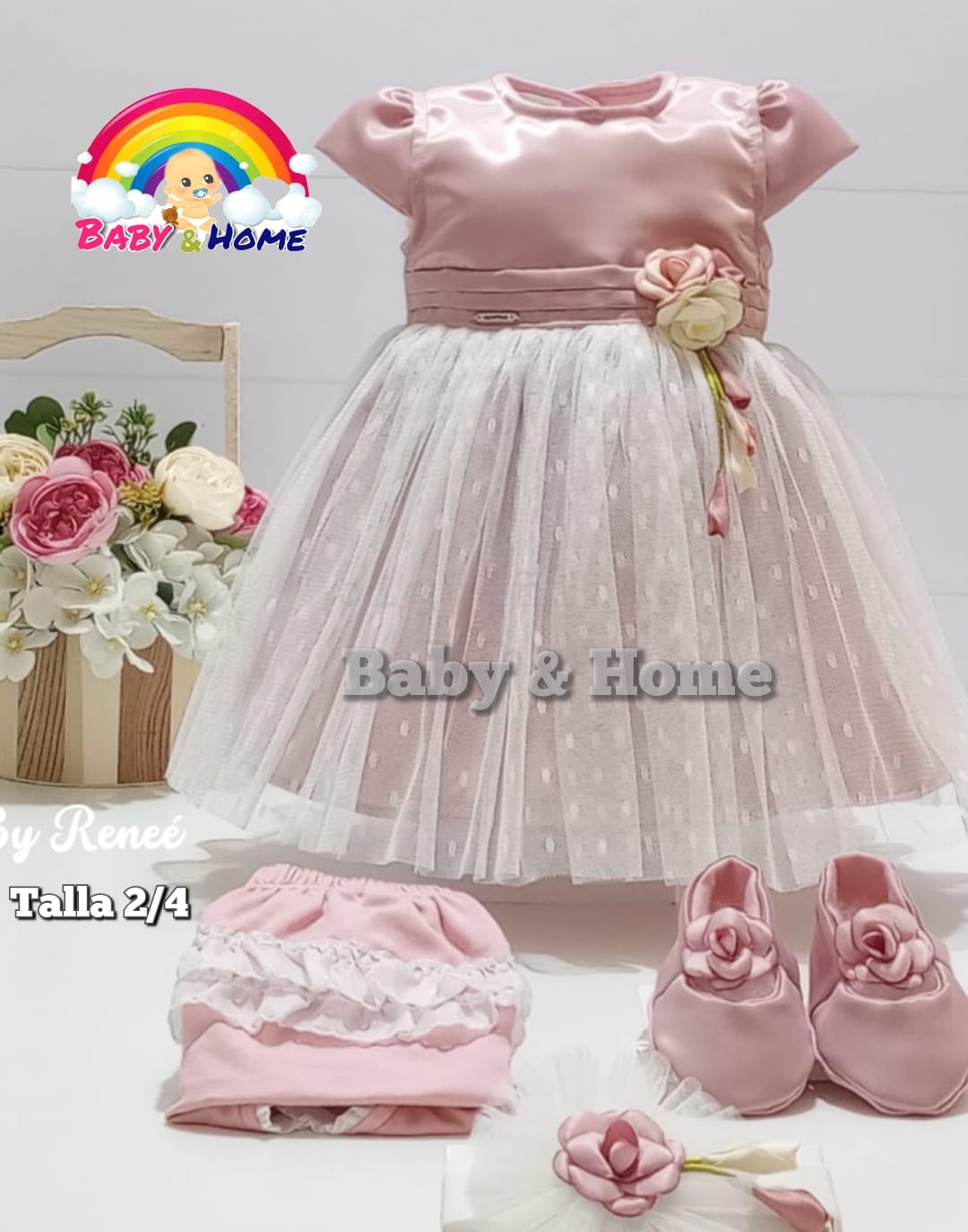 VESTIDO ROSA PUNTO INGLES T2-4