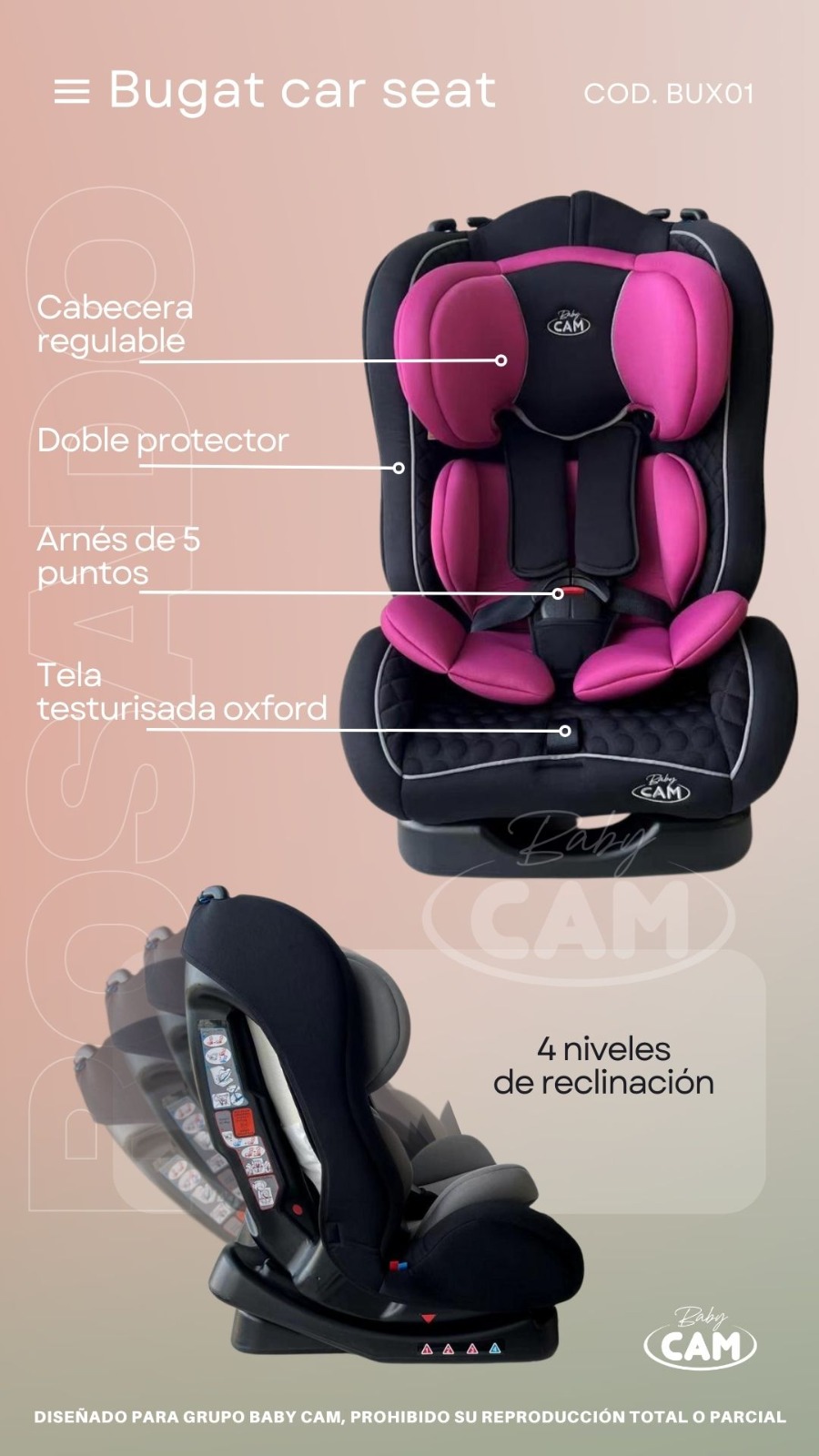 SILLA DE AUTO PARA BEBES Y NIÑOS