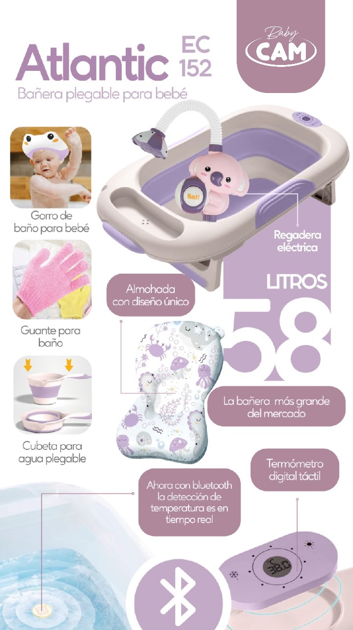 TINA PLEGABLE ATLANTIC 58 LITROS