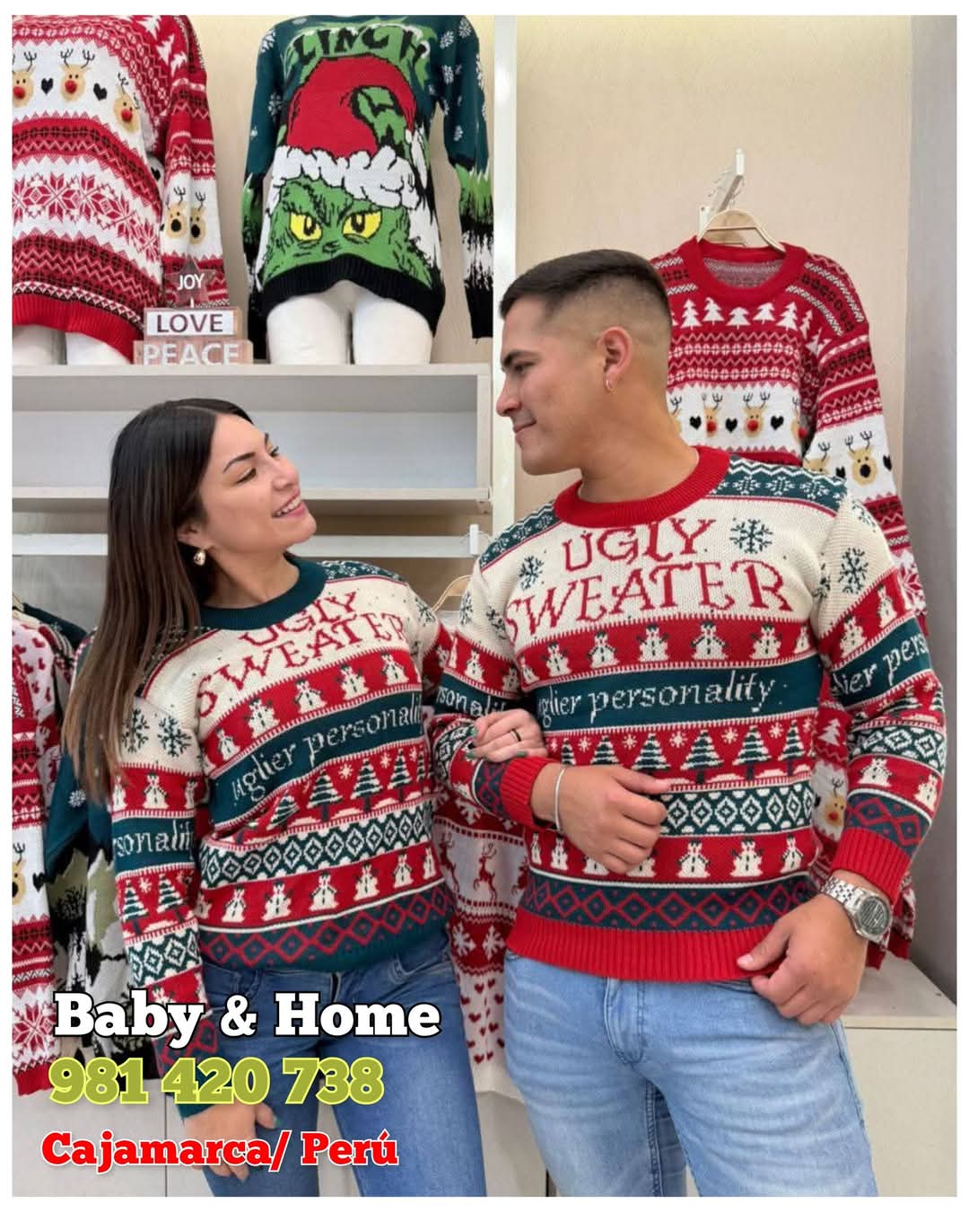 CHOMPA NAVIDEÑA UGLY TODAS LAS TALLAS