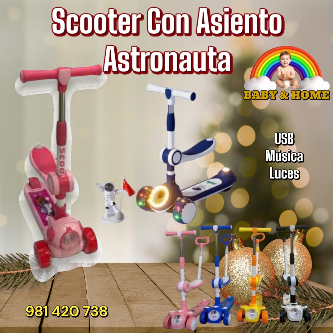 SCOOTER DOBLE ASIENTO ASTRONAUTA