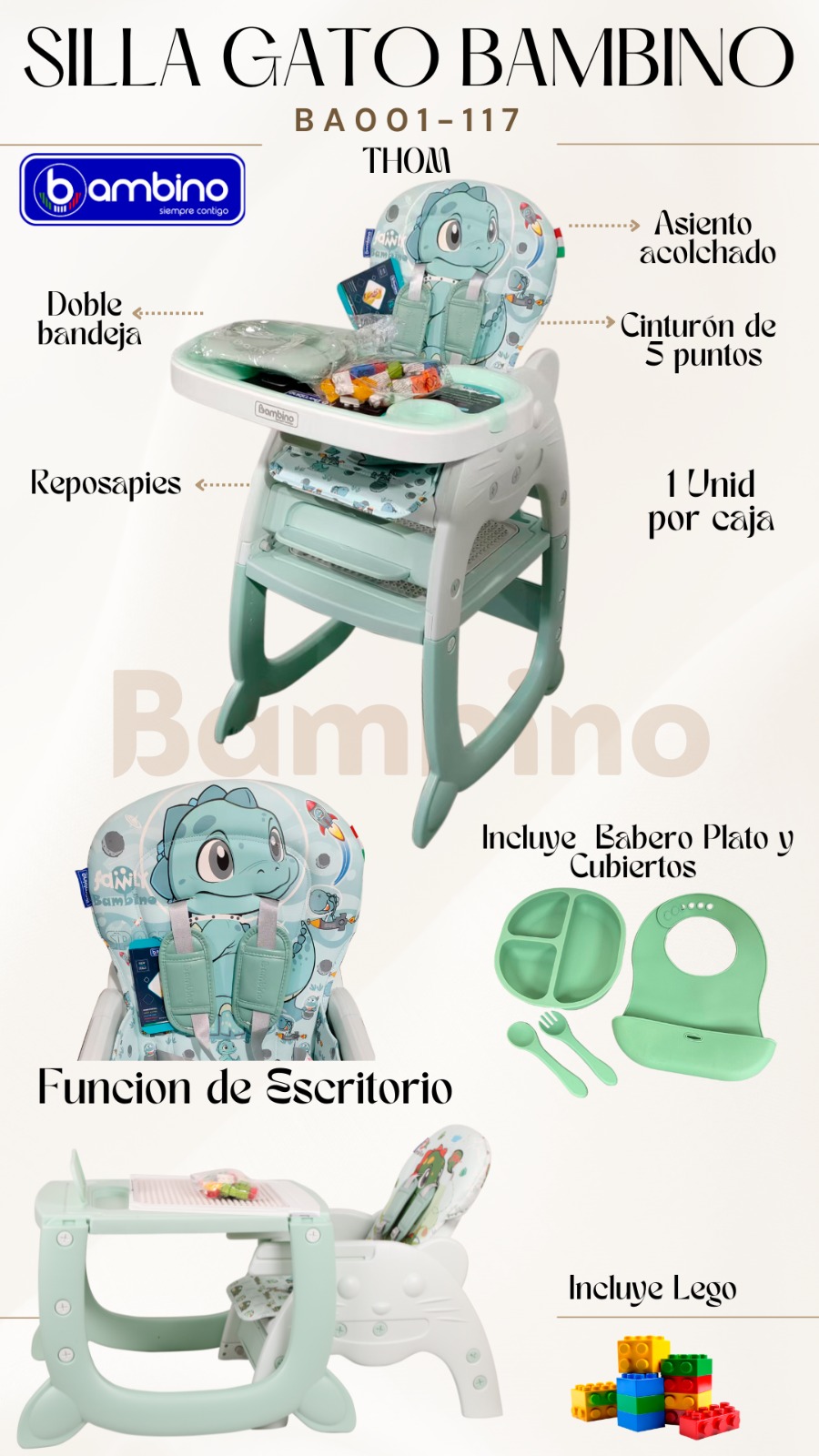 SILLA CONVERTIBLE GATITO BAMBINO