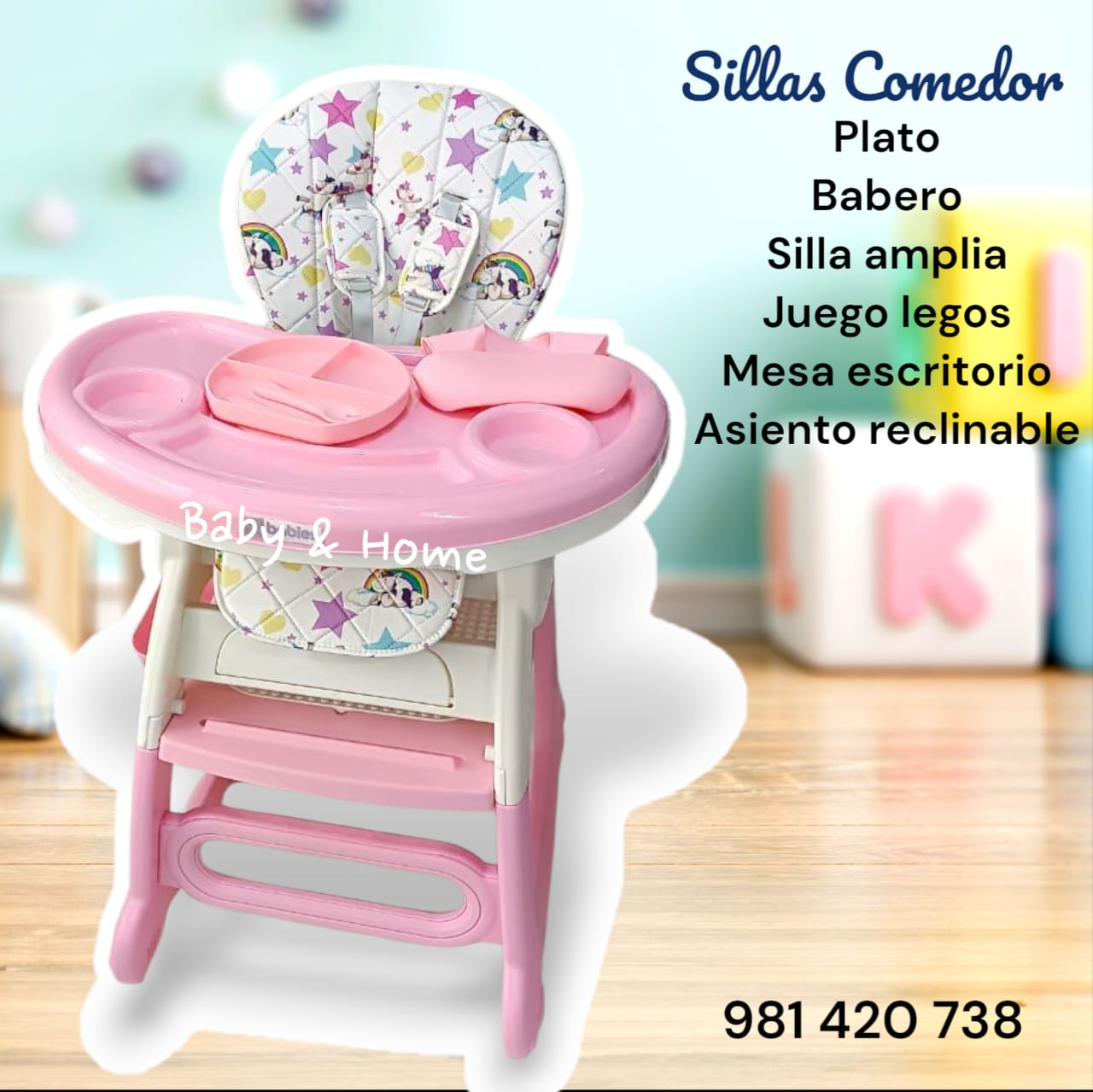 SILLA CONVERTIBLE A ESCRITORIO CON LEGOS